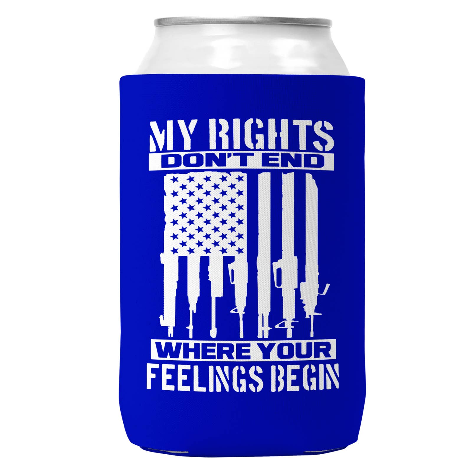 My Rights Don't End Can Coozie/Cooler for 12oz Cans