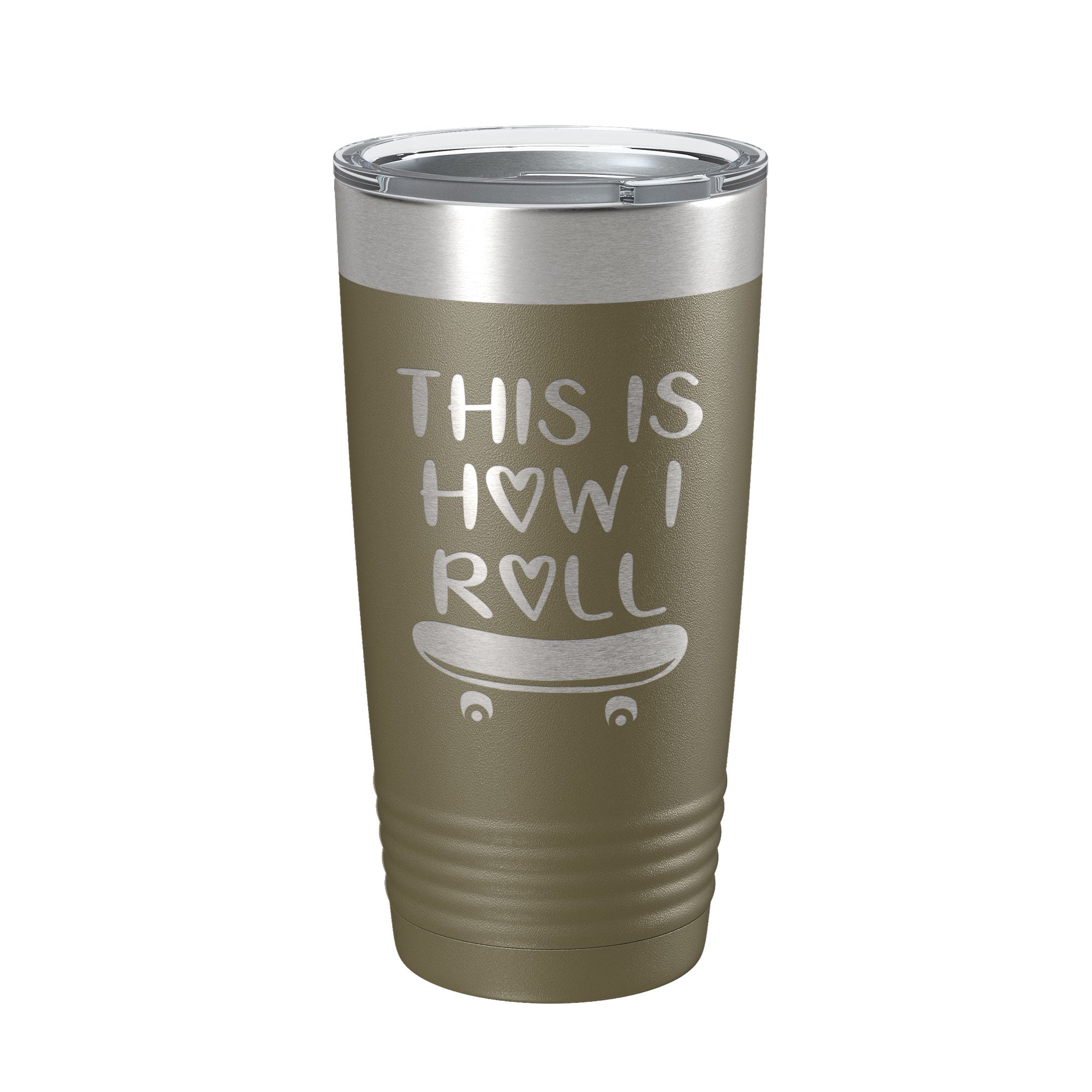 Skateboarding Tumbler This Is How I Roll Travel Mug Gift Insulated Laser Engraved Coffee Cup Skater 20 oz