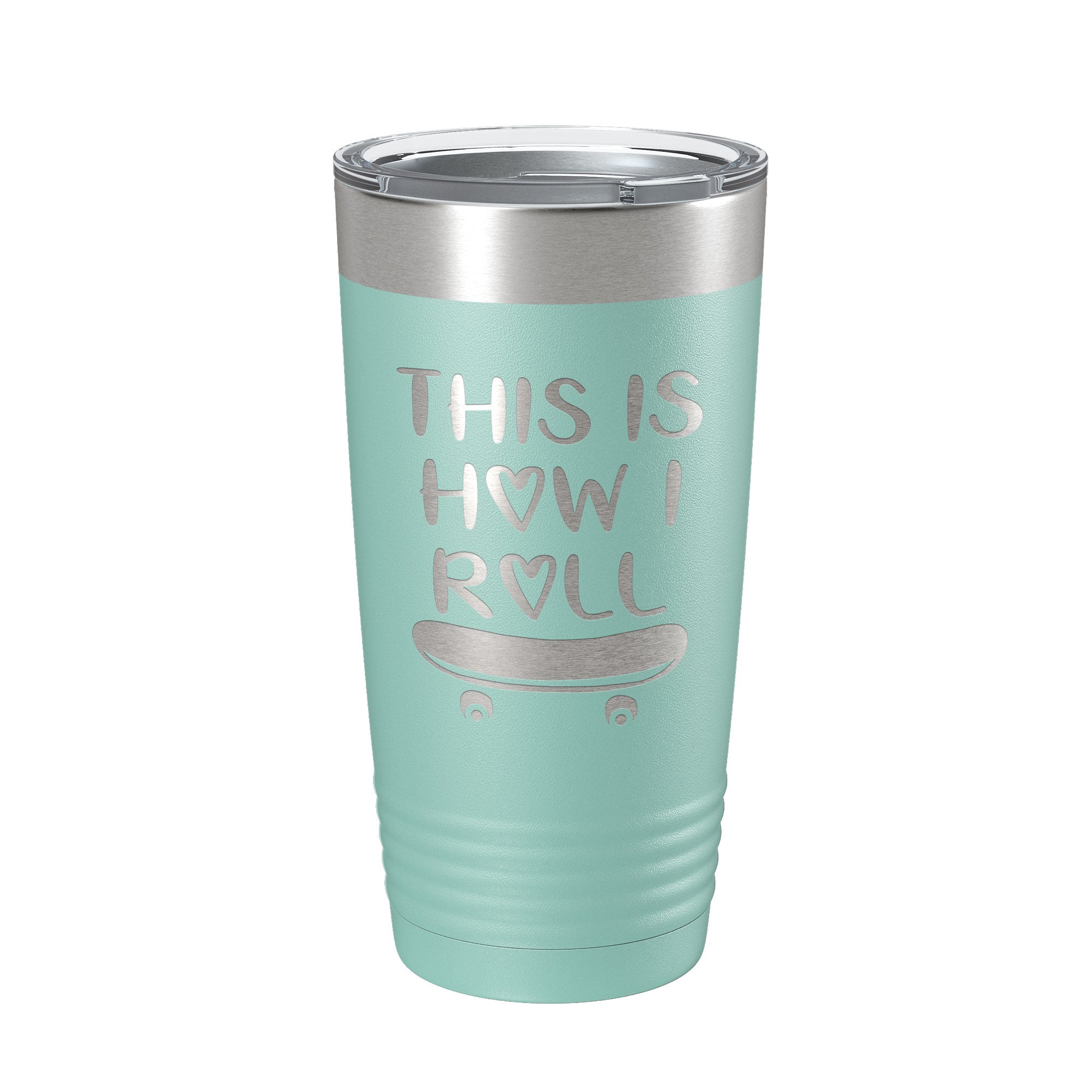 Skateboarding Tumbler This Is How I Roll Travel Mug Gift Insulated Laser Engraved Coffee Cup Skater 20 oz