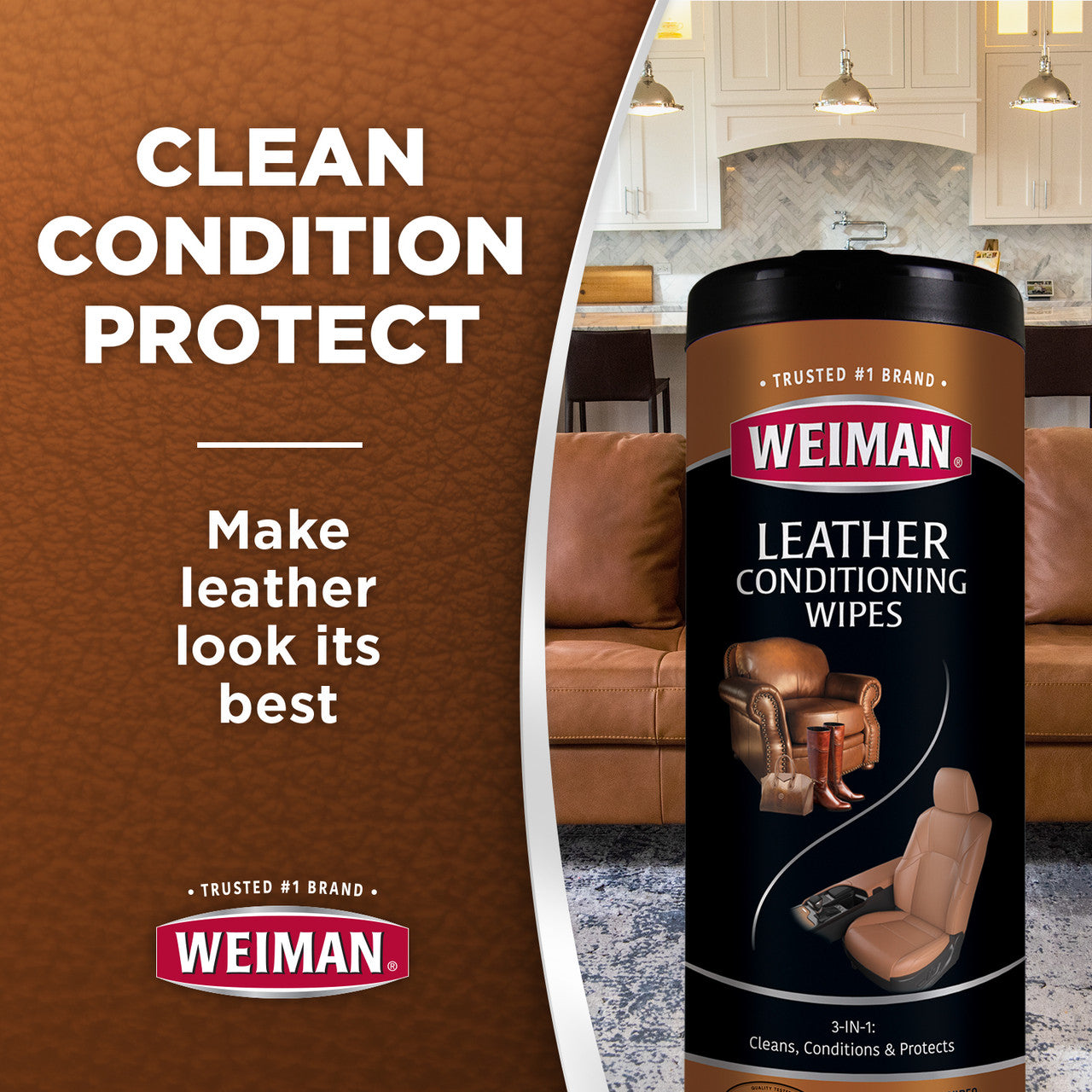 Weiman Leather Wipes (4x30 CT)-5