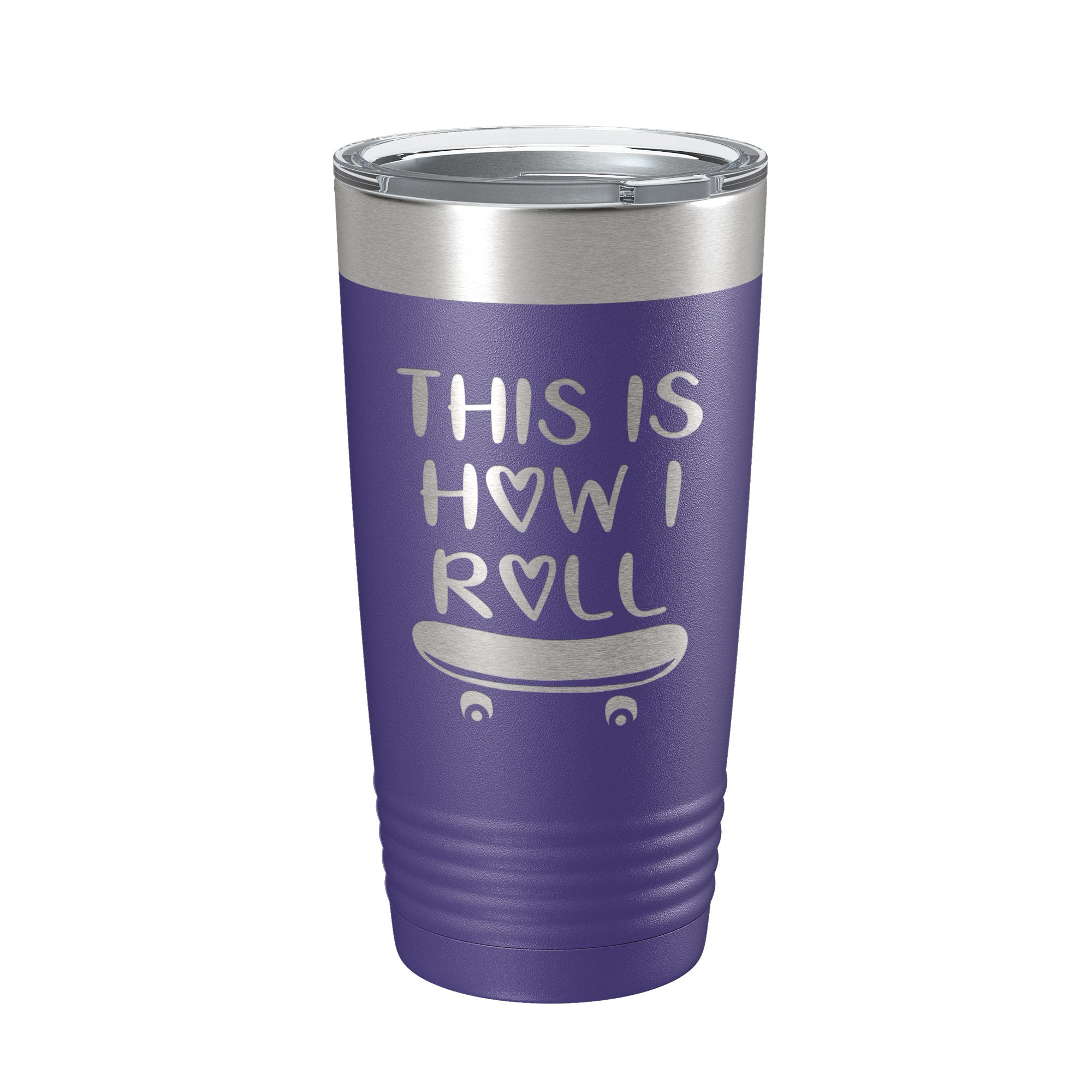 Skateboarding Tumbler This Is How I Roll Travel Mug Gift Insulated Laser Engraved Coffee Cup Skater 20 oz
