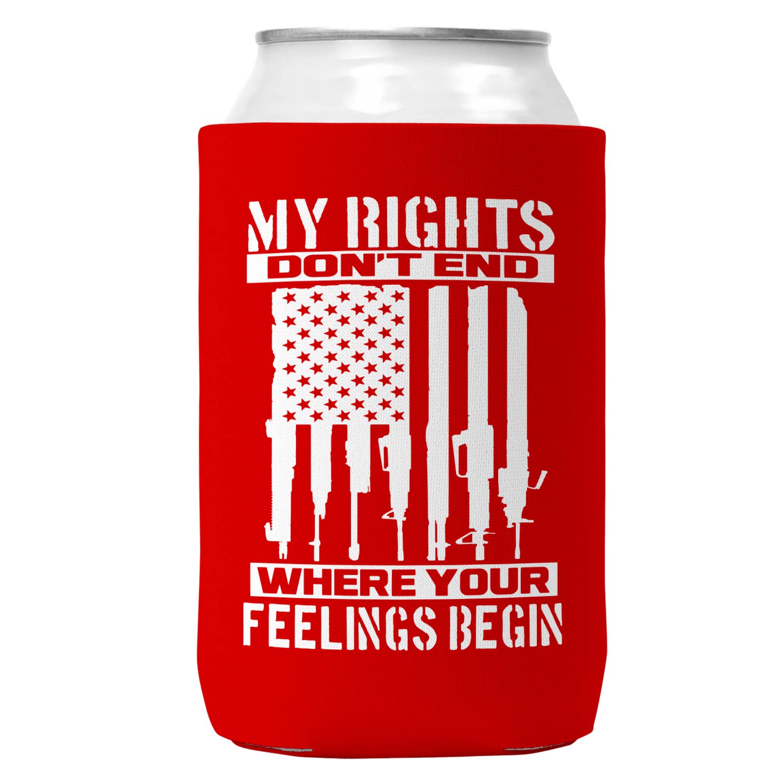 My Rights Don't End Can Coozie/Cooler for 12oz Cans