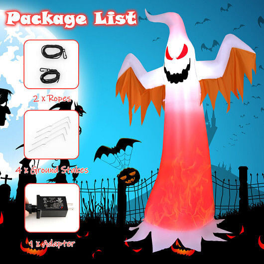 6 Feet Halloween Inflatable Ghost Quick Blow up Halloween Dcor with LED Lights
