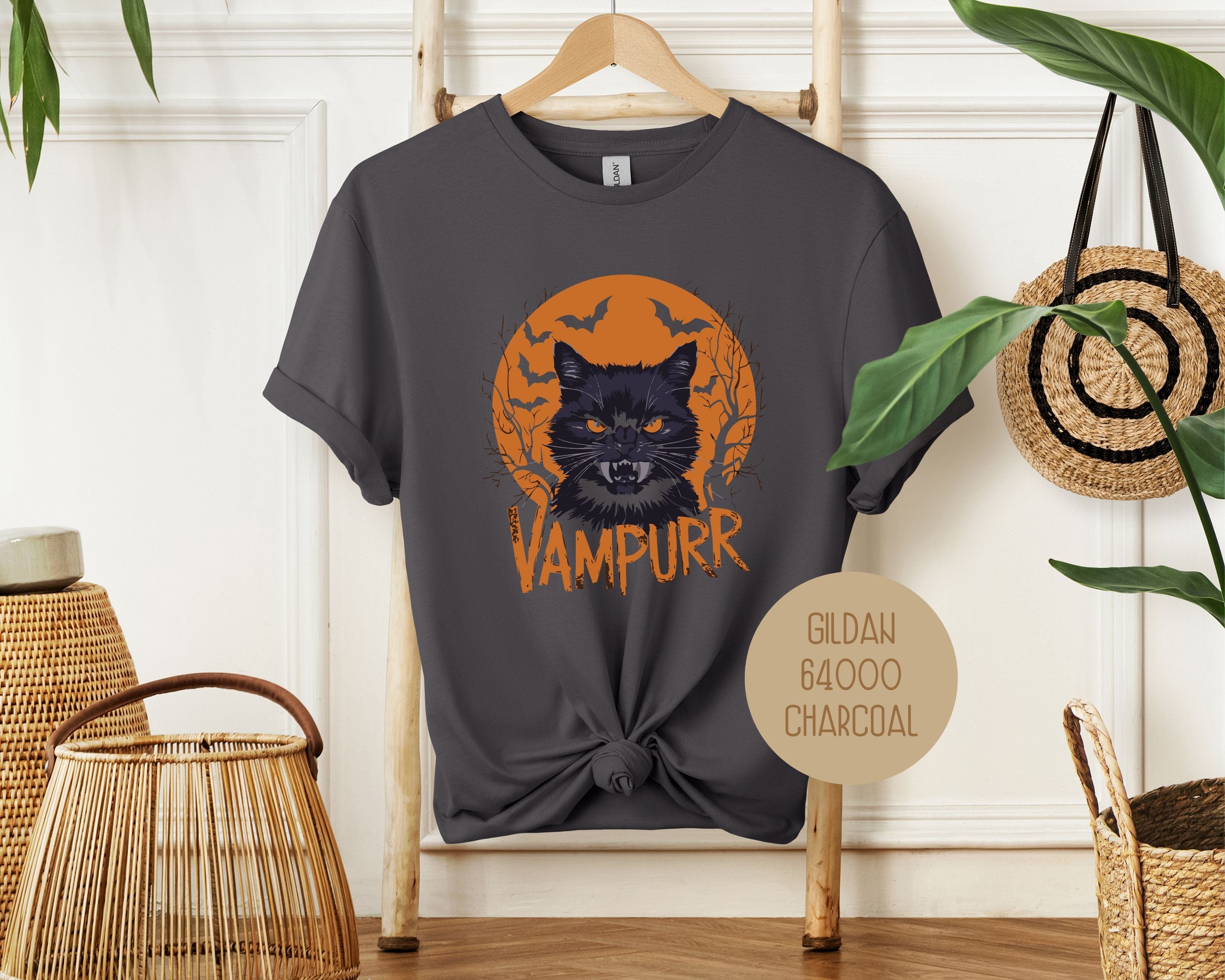Vampurr Cat Halloween Shirt-1