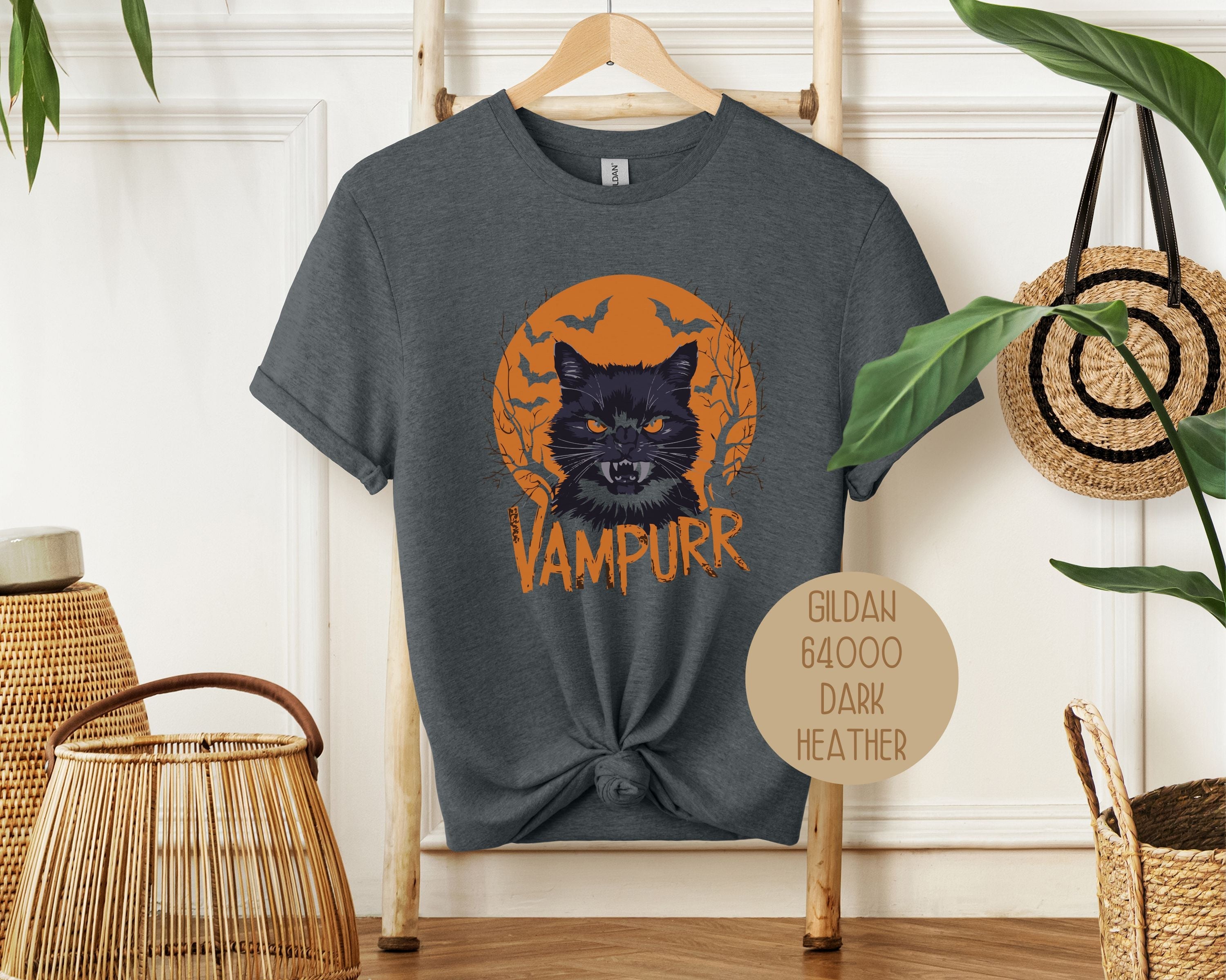 Vampurr Cat Halloween Shirt-2
