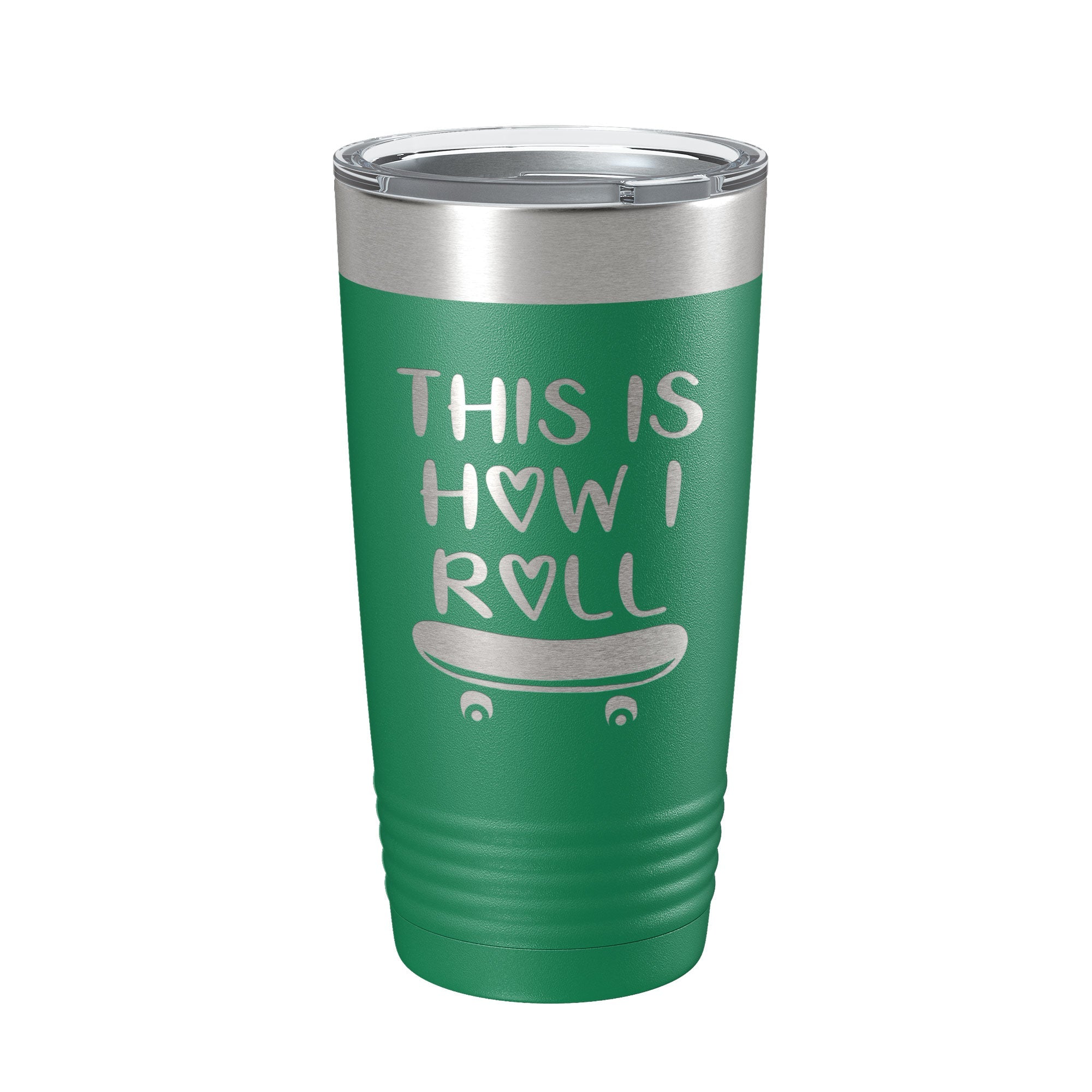 Skateboarding Tumbler This Is How I Roll Travel Mug Gift Insulated Laser Engraved Coffee Cup Skater 20 oz