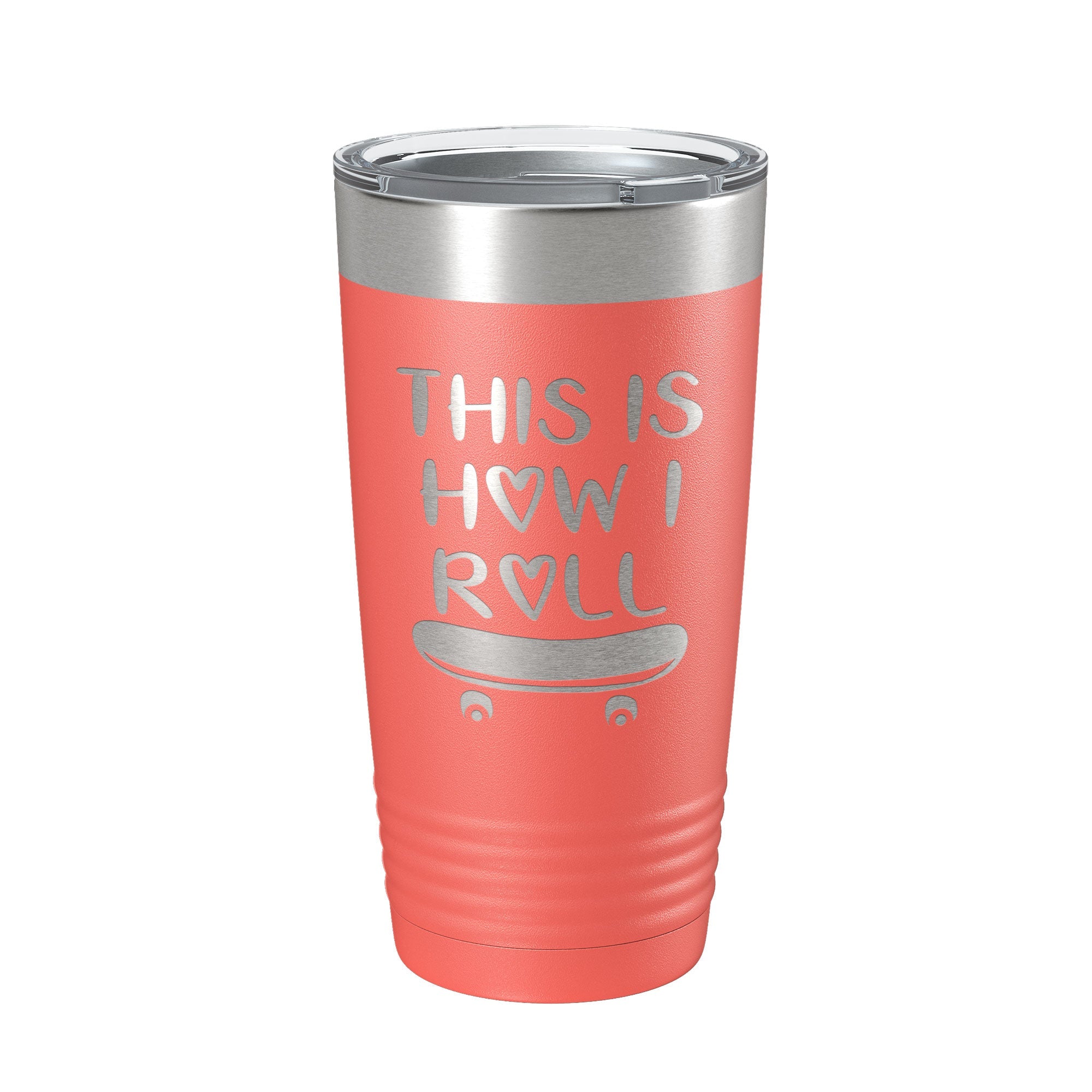 Skateboarding Tumbler This Is How I Roll Travel Mug Gift Insulated Laser Engraved Coffee Cup Skater 20 oz