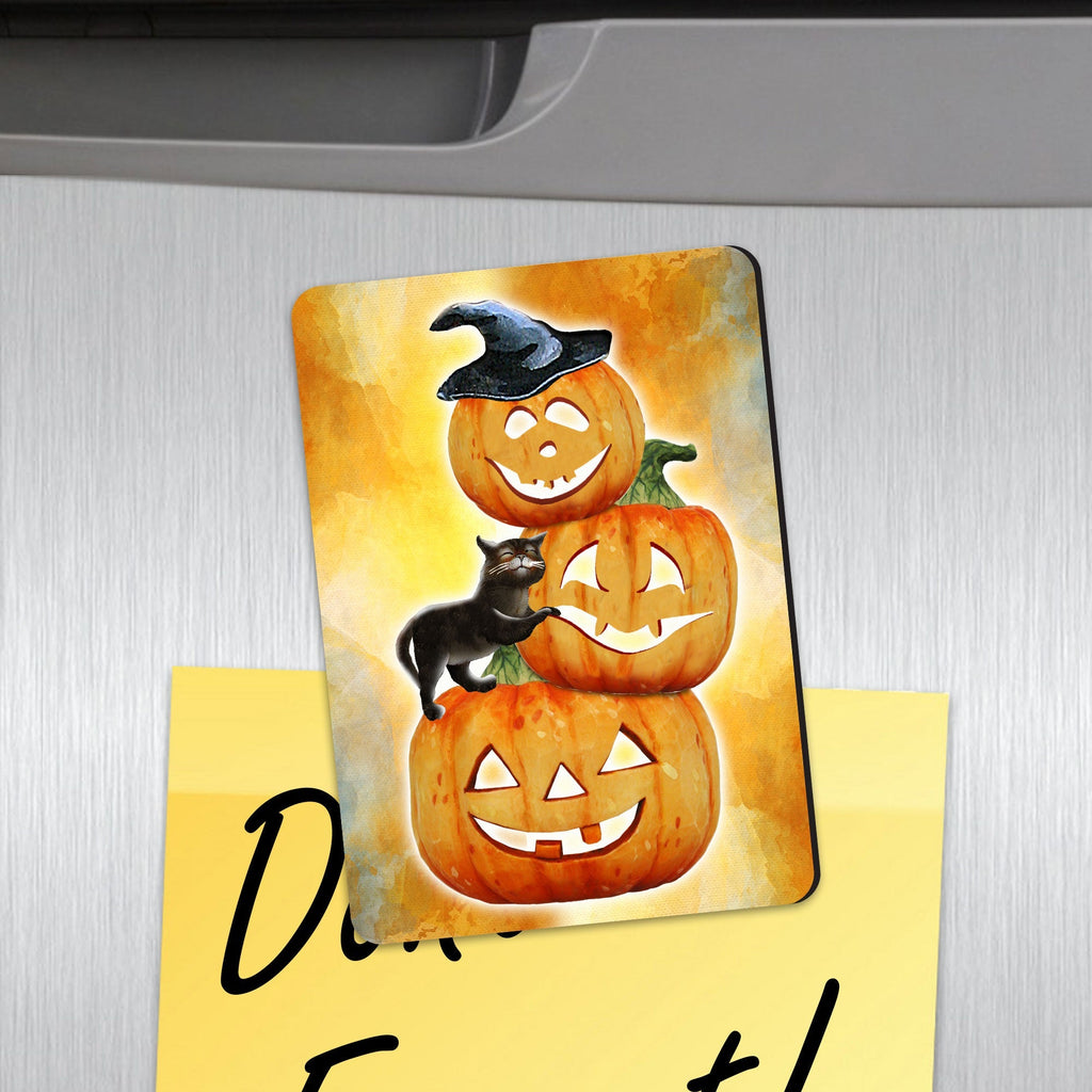 Scary Stocking Pumpkins Shape Refrigerator Magnets Set of 3