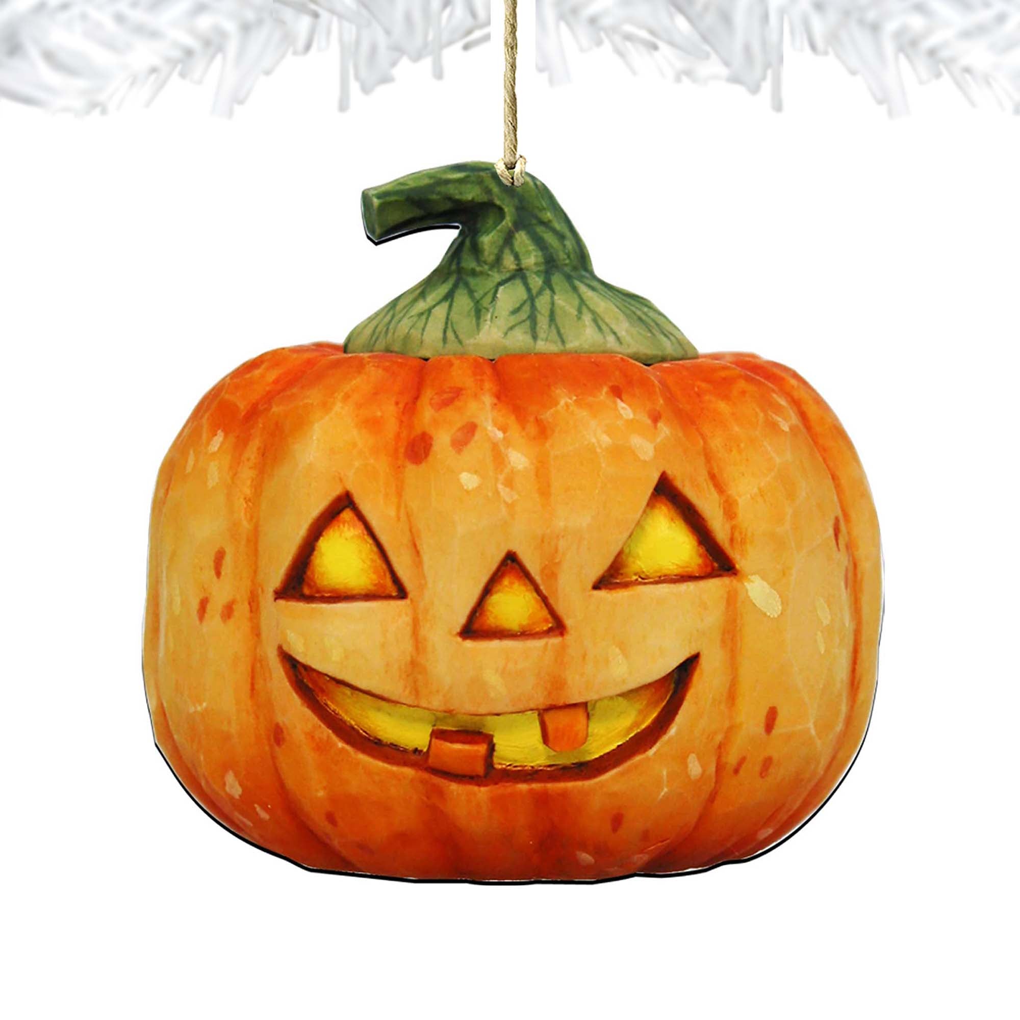 Halloween Pumpkin Wooden Ornaments by G. DeBrekht - Thanksgiving Halloween Decor - 8158414