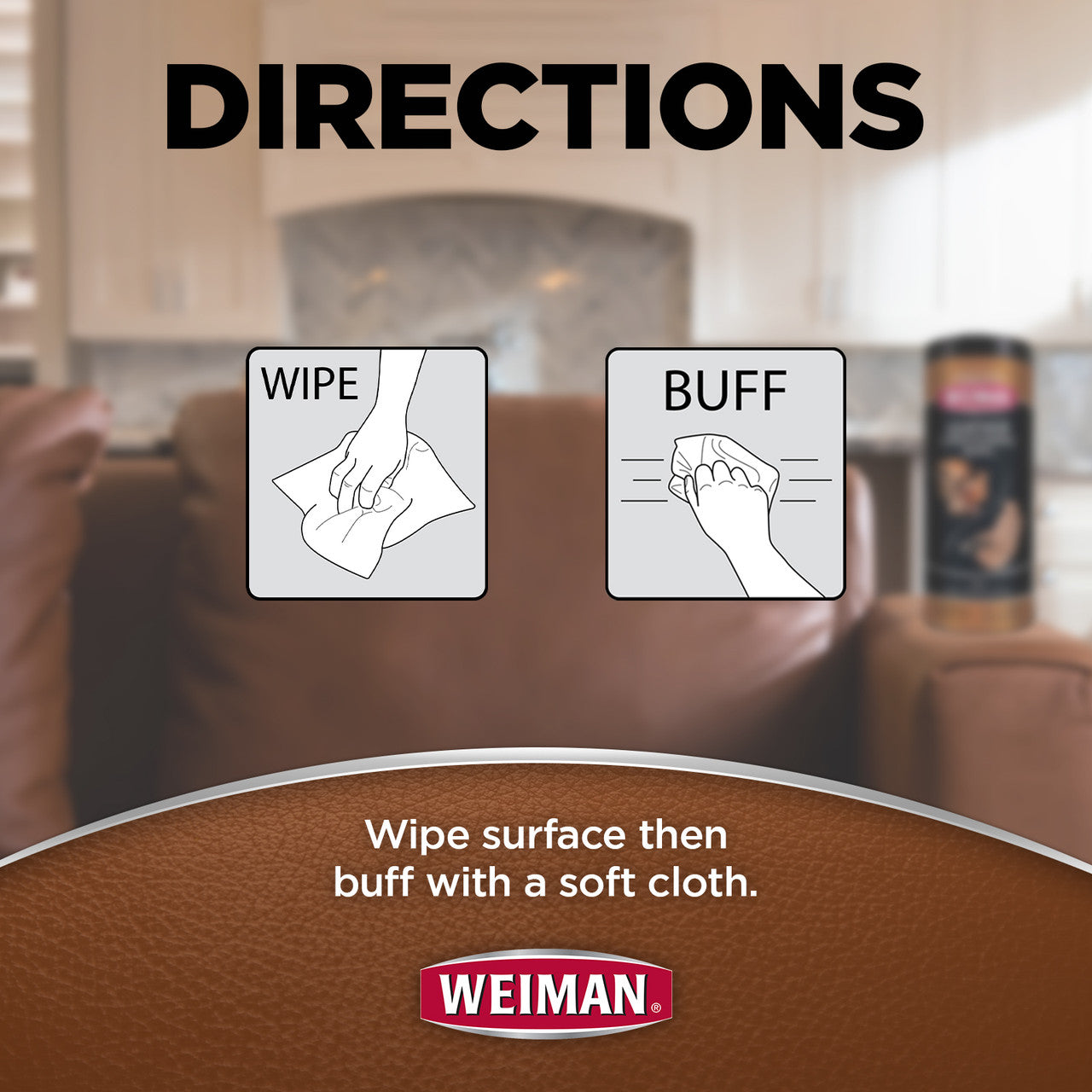 Weiman Leather Wipes (4x30 CT)-3