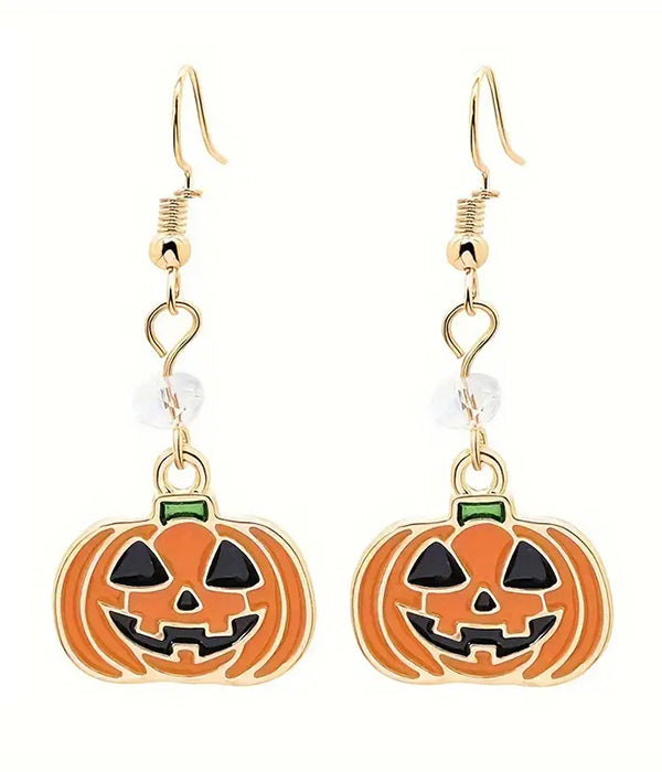 HALLOWEEN THEME PUMPKIN EARRING-0