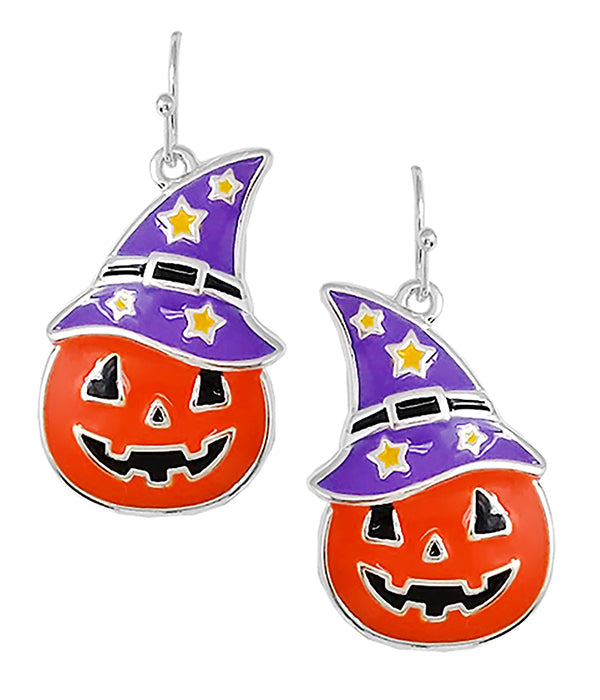 HALLOWEEN THEME EARRING - PUMPKIN-0